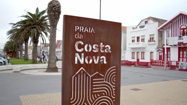 Costa Nova Beach Aveiro Aveiro Portugal Septiembre 2019 — Vídeos de Stock