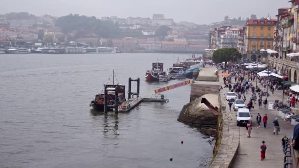 Belo Porto Ribeira Portugal Porto Portugal Setembro 2019 — Vídeo de Stock