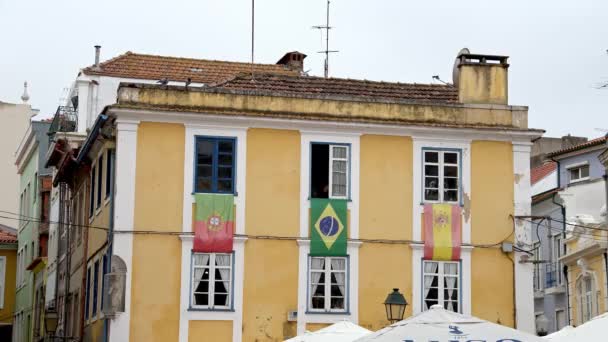 Typowe Budynki Historycznej Dzielnicy Aveiro Aveiro Portugalia Września 2019 — Wideo stockowe