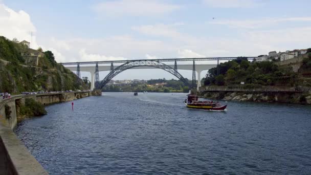 Famous River Douro Porto Porto Portugal September 2019 — Stock Video