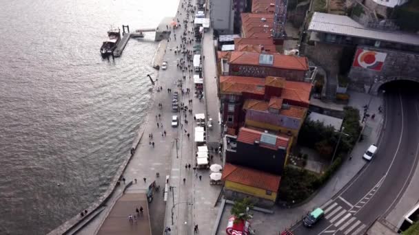 Das Historische Viertel Von Porto Luftaufnahme Porto Portugal September 2019 — Stockvideo