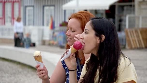 Gelado Delicioso Dia Quente Verão — Vídeo de Stock