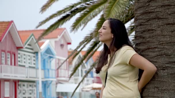 Menina Turca Bonito Aldeia Costa Nova Imagens Viagem — Vídeo de Stock