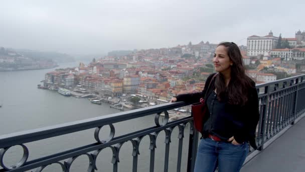 Een Prachtige Dag Porto Stad Noord Portugal Reisbeelden — Stockvideo