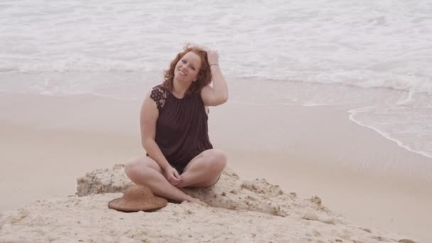 Férias Verão Praia Lugar Perfeito Para Relaxar Tiro Câmera Lenta — Vídeo de Stock