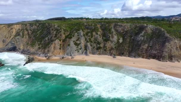 Schöner Strand Von Cursa Von Oben Ist Wie Das Paradies — Stockvideo