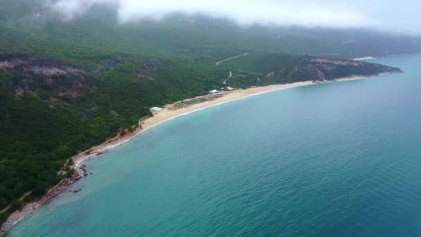 Vuelo Sobre Increíbles Playas Arena Océano Paraíso Imágenes Aéreas Aviones — Vídeos de Stock