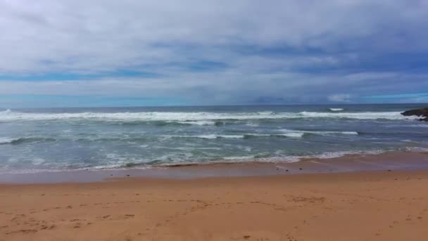 Prachtige Stranden Van Portugal Aan Atlantische Oceaan Luchtfoto Drone Beelden — Stockvideo