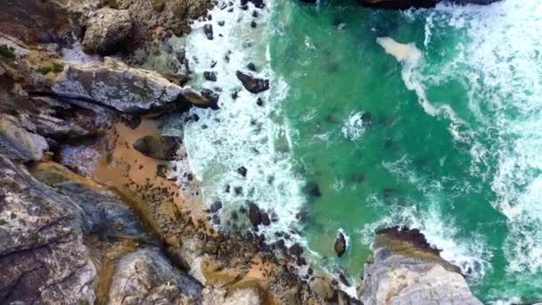 Vuelo Sobre Maravillosa Costa Portugal Imágenes Aéreas Aviones Tripulados — Vídeos de Stock