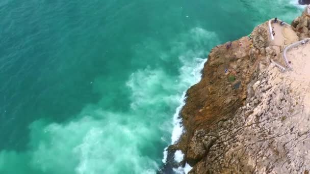 Die Atemberaubende Küste Von Boca Inferno Portugal Drohnenaufnahmen Aus Der — Stockvideo