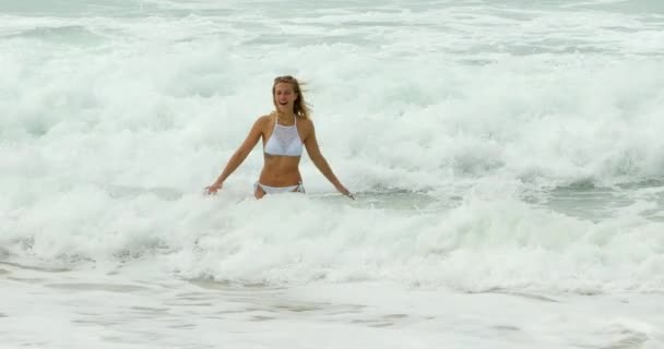 Vacances Été Plage Vue Typique Séquences Voyage — Video