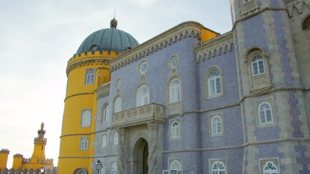 Národní Palác Pena Sintra Portugalsko Cestovní Záběry — Stock video