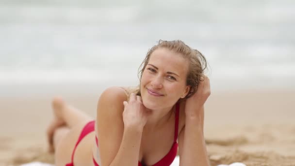 Zomervakantie Aan Het Strand Typisch Uitzicht Reisbeelden — Stockvideo