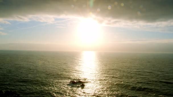 Cape Roca Famosa Costa Cabo Roca Portugal Pôr Sol Metragem — Vídeo de Stock