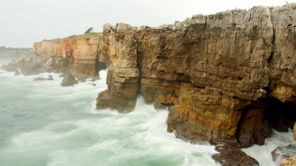 Amazing Landscape Portuguese Coast Boca Inferno Travel Footage — Stock Video