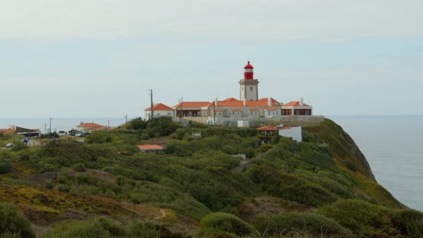 Portekiz Deki Cape Roca Daki Sintra Doğal Parkı Cabo Roca — Stok video
