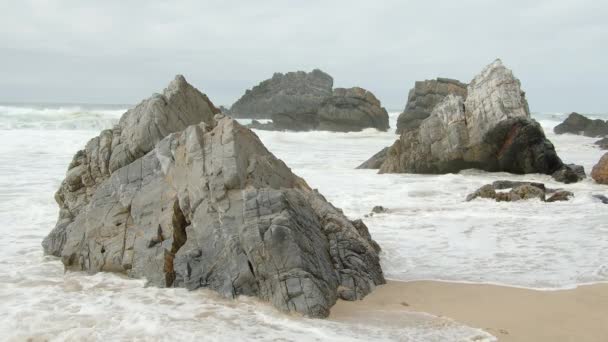 Avkopplande Dag Sandstrand Vid Havet Resebilder — Stockvideo