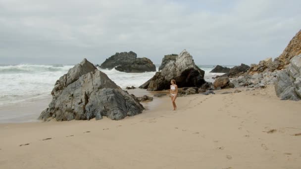 Férias Verão Praia Vista Típica Imagens Viagem — Vídeo de Stock