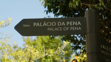 Sintra Portekiz 'deki Pena Ulusal Sarayı - seyahat fotoğrafçılığı - Sintra, Lizbon Şehri, Portekiz - 19 Ekim 2019