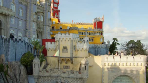 National Palace Pena Sintra Portugal Travel Photography Sintra City Lisbon — Stock Video