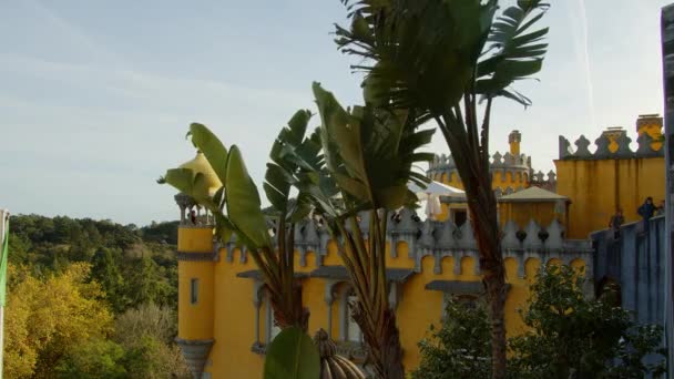 Nemzeti Palace Pena Sintra Portugal Utazási Fotózás Sintra Lisszabon Városa — Stock videók