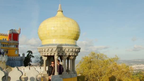 National Palace Pena Sintra Portugal Travel Photography Sintra City Lisbon — Stock Video