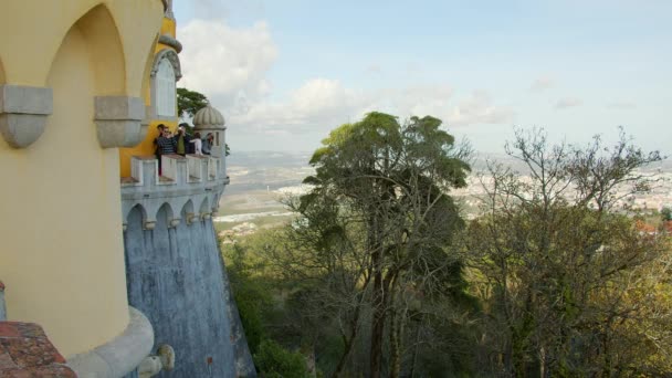 Palacio Nacional Peña Sintra Portugal Viajes Fotografía Sintra Ciudad Lisboa — Vídeo de stock