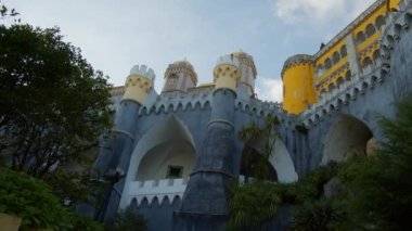 Sintra Portekiz 'deki Pena Ulusal Sarayı - seyahat fotoğrafçılığı - Sintra, Lizbon Şehri, Portekiz - 19 Ekim 2019