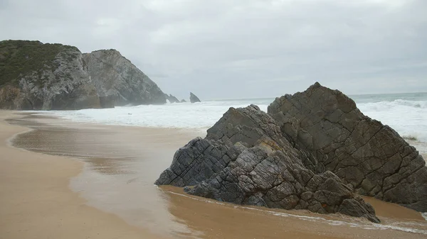Vackra Stranden Adraga Vid Atlantkusten Portugal Fotografi — Stockfoto