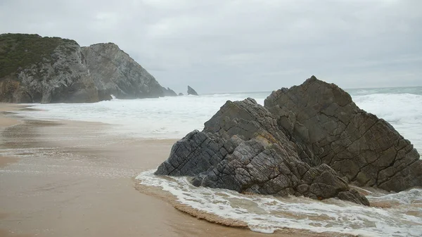 Wild Atlantic Ocean Coast Adraga Beach Portugal Travel Photography — Stock Photo, Image