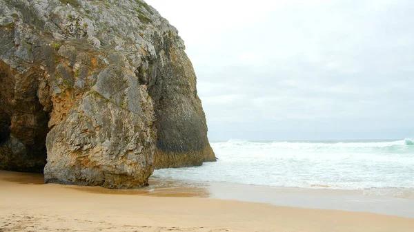 Costa Atlantica Selvaggia Sulla Spiaggia Adraga Portogallo Immagini Viaggi Fotografici — Foto Stock