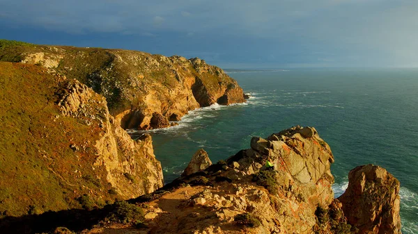 Cape Roca Famous Cabo Roca Coast Portugal Sunset Travel Photography — Stock Photo, Image