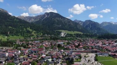 Oberstdorf Almanya üzerinde hava manzarası