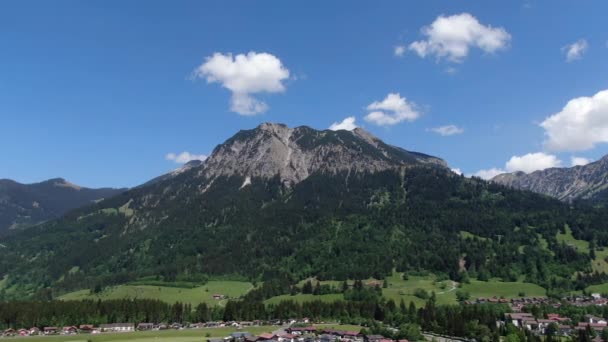 Paisagem Típica Baviera Distrito Allgau Dos Alpes Alemães Vista Aérea — Vídeo de Stock
