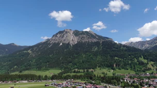 Чудовий Баварський Краєвид Німецьких Альпах Район Ольгау — стокове відео