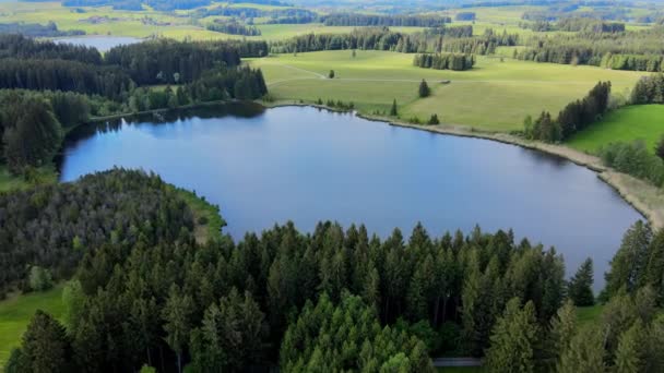 Bayerns Fantastiska Natur Allgau Distriktet Tyska Alperna Flygvy — Stockvideo