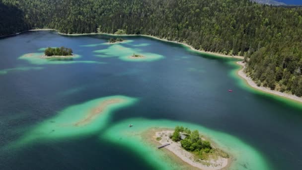 Increíble Naturaleza Baviera Distrito Allgau Los Alpes Alemanes Vista Aérea — Vídeo de stock