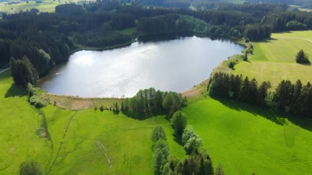 Wunderschöne Bayerische Landschaft Den Allgäuer Alpen Landkreis Allgäu Luftbild — Stockvideo