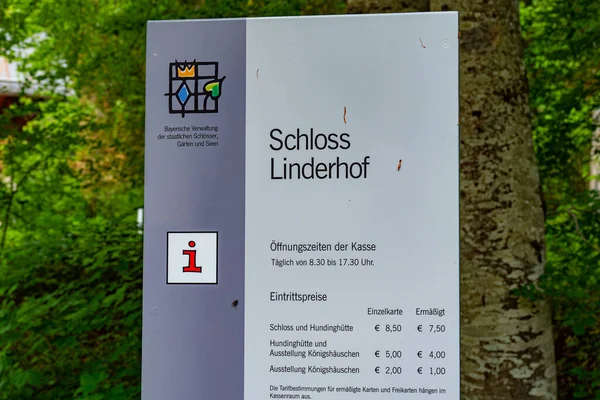 Ludwig Király Linderhof Kastélya Bajorországban Németország Linderhof Németország 2020 Május — Stock Fotó