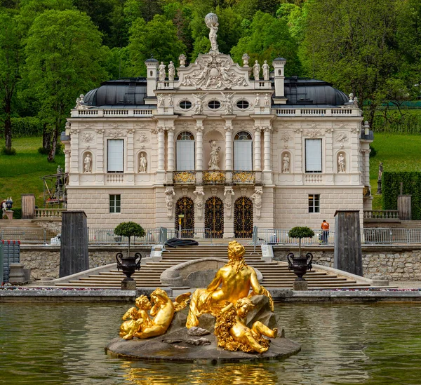 Замок Линдерхоф Короля Людвига Баварии Германия Линдерхоф Германия Мая 2020 — стоковое фото
