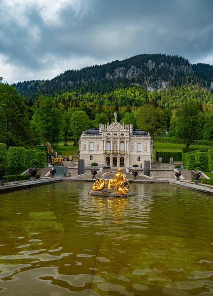 Vackra Trädgårdarna Linderhof Slott Bayern Tyskland Linderhof Tyskland Maj 2020 — Stockfoto