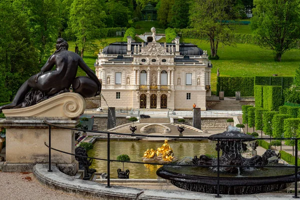 Linderhof Κάστρο Του Βασιλιά Ludwig Στη Βαυαρία Γερμανία Linderhof Γερμανία — Φωτογραφία Αρχείου