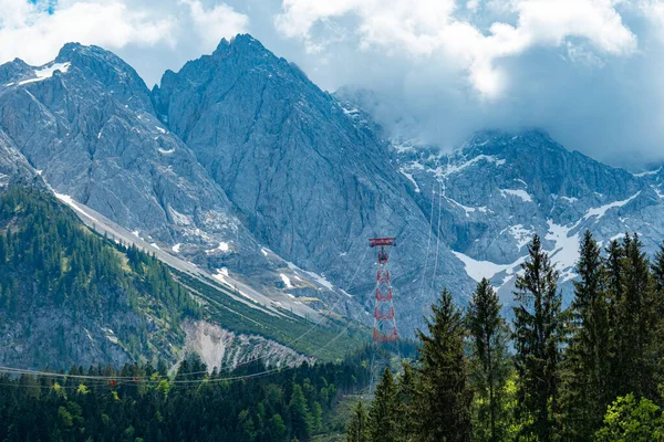 Cable Car Germanys Highest Mountain Peak Zugspitze Garmisch Partenkirchen Grainau — Φωτογραφία Αρχείου