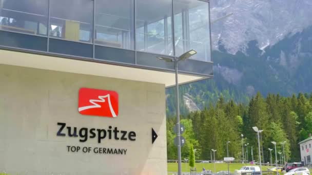 Funivia Vetta Più Alta Della Germania Zugspitze Vicino Garmisch Partenkirchen — Video Stock