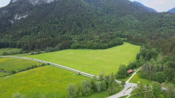 Natureza Surpreendente Allgau Bávaro Alpes Alemães Visão Aérea Drone — Vídeo de Stock