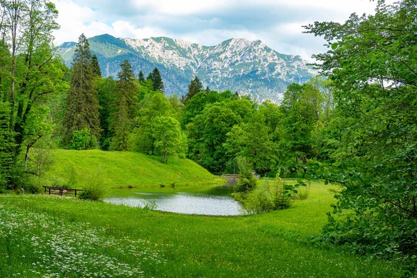 德国阿尔卑斯山巴伐利亚阿尔高美丽的风景 高质量的照片 — 图库照片