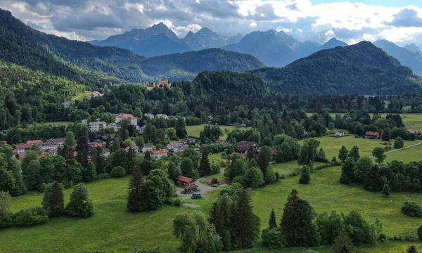Typowy Krajobraz Bawarii Alpy Niemieckie Allgau — Zdjęcie stockowe