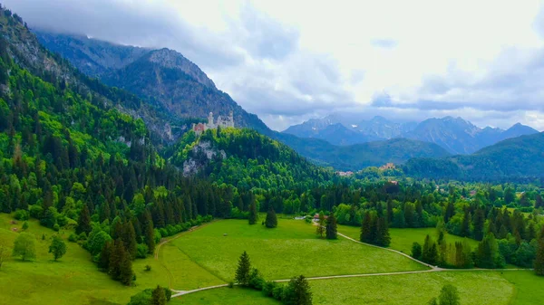 Maravilhosa paisagem bávara nos Alpes Alemães - distrito de Allgau — Fotografia de Stock