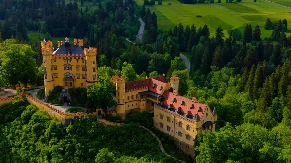Famoso castello Hohenschwangau in Baviera Germania - l'Alto Castello — Foto Stock