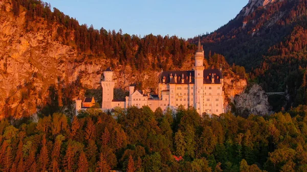 ปราสาท Neuschwanstein ที่มีชื่อเสียงในบาวาเรีย เยอรมนี — ภาพถ่ายสต็อก